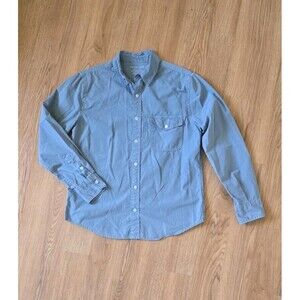 Save Khaki United Men's Long Sleeve  Cotton Button-Up Shirt Size Small
